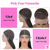 Kinky Straight Synthetic Lace Front Wigs for Women - 13x4/13X6 Lace Front Wig, Pre-Plucked Sweet T 52