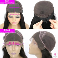 Kinky Straight Yaki Lace Frontal Human Hair Wigs, Glueless Wigs, Easy To Wear, Brazilian Sweet T 52