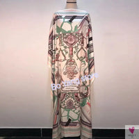 Lady's Silk African Kaftan Dresses - Loose Batwing Sleeve Kaftans Sweet T 52