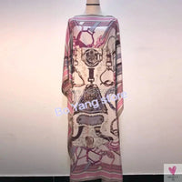 Lady's Silk African Kaftan Dresses - Loose Batwing Sleeve Kaftans Sweet T 52