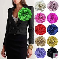 Large Flower - 16 cm Temperament Brooch Pin/Hair Pin - Handmade Flower, Versatile Clothing Accessory, Chest Flower Corsage Sweet T 52