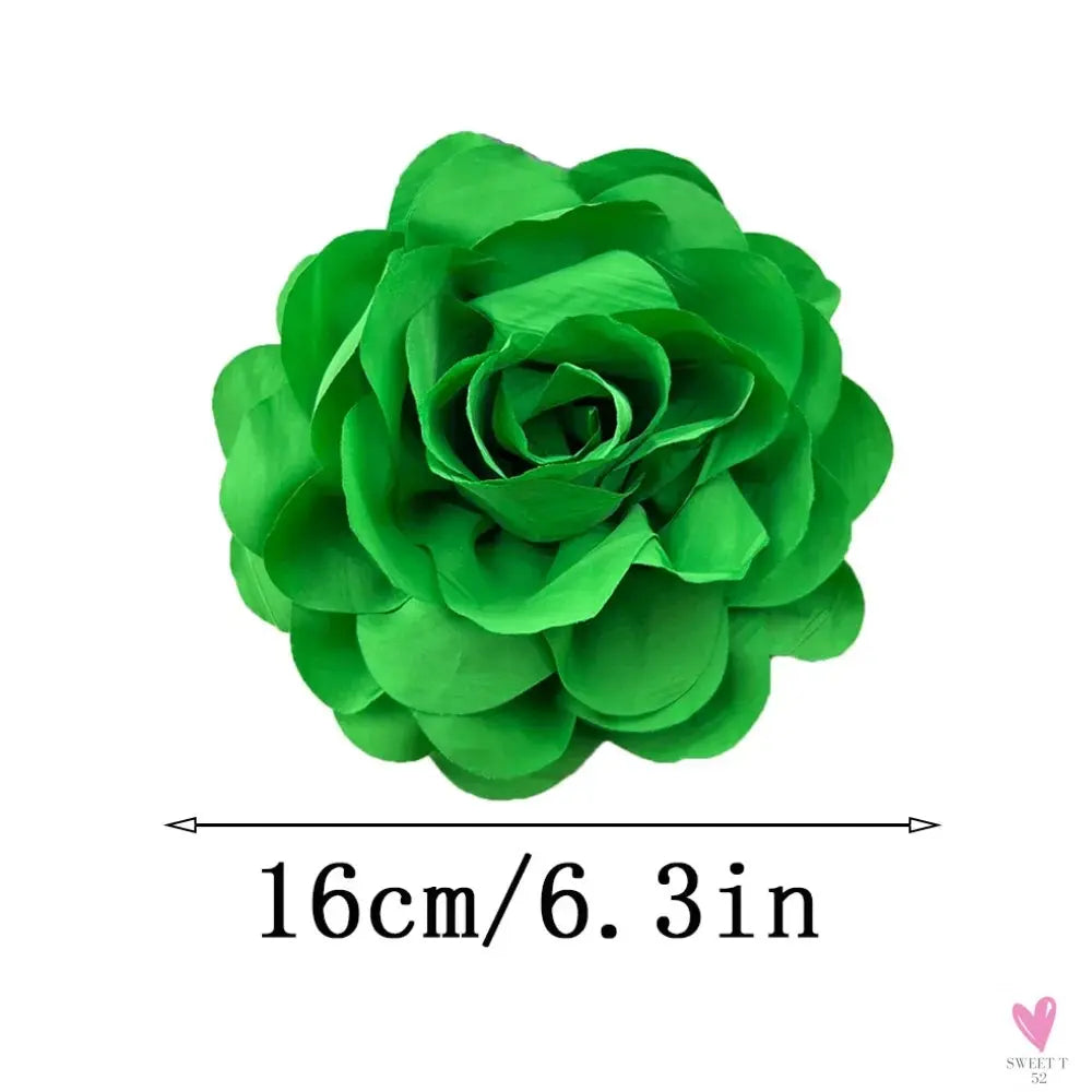 Large Flower - 16 cm Temperament Brooch Pin/Hair Pin - Handmade Flower, Versatile Clothing Accessory, Chest Flower Corsage Sweet T 52