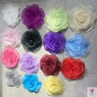 Large Rose Flower Patch - Artificial Handmade Chest Flower, Clothing, Dress, Neck or Hair Decoration - Organza 3D Flower Corsage Accessory SWEET T 52