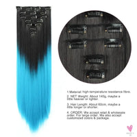 Linwan Synthetic 24Inchs 16 Clips in Hair Extensions Long Wavy Hairstyle Blonde Black Hairpieces Heat Resistant False Hair Sweet T 52