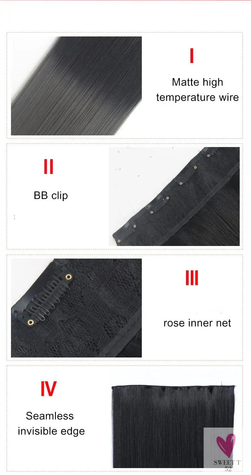 Linwan Synthetic 24Inchs 16 Clips in Hair Extensions Long Wavy Hairstyle Blonde Black Hairpieces Heat Resistant False Hair Sweet T 52