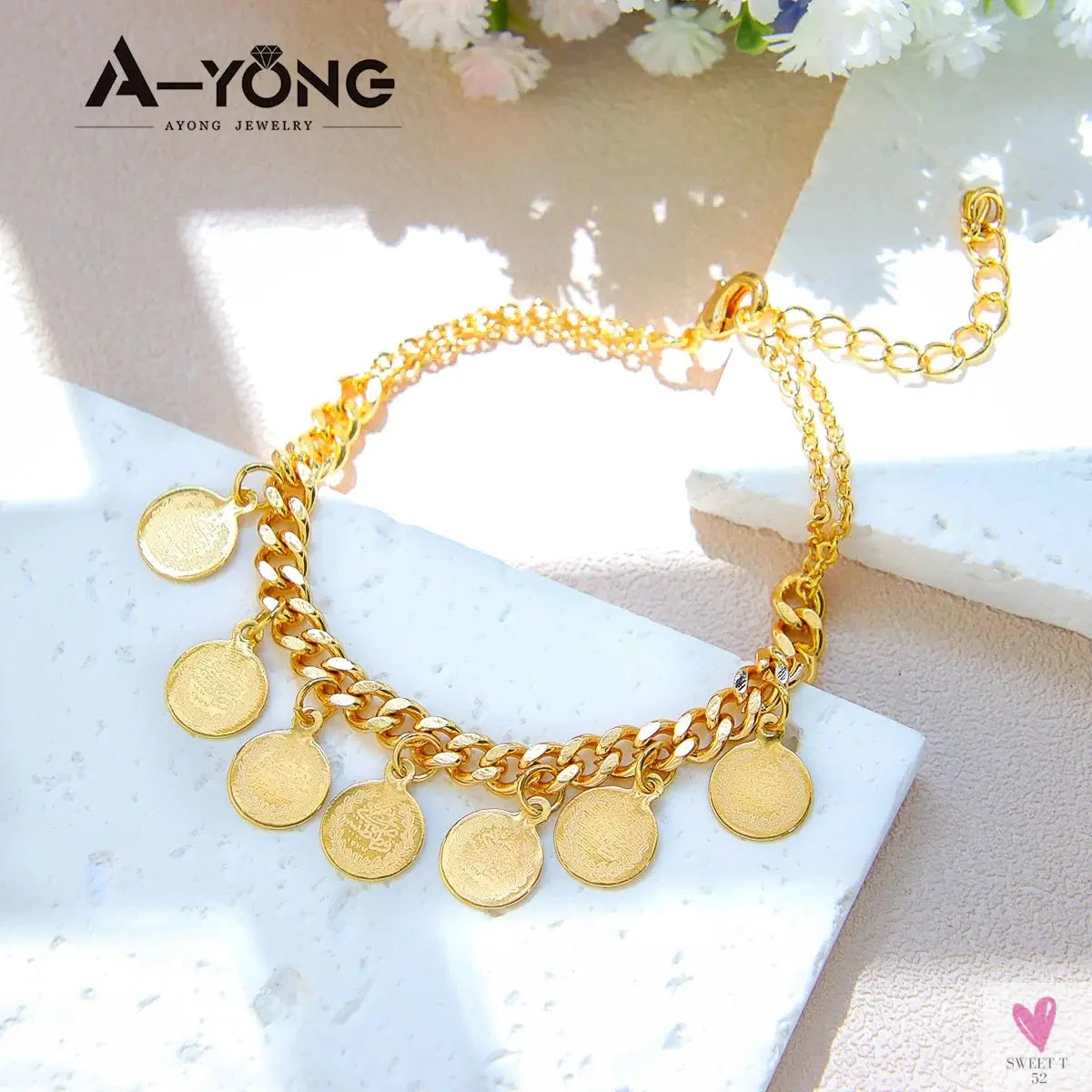Luxury Arabic Gold Color Coins Necklace Set 21k Gold Plated Turkish Coin Chains Islamic Muslim Women Wedding Party Jewelry Sweet T 52