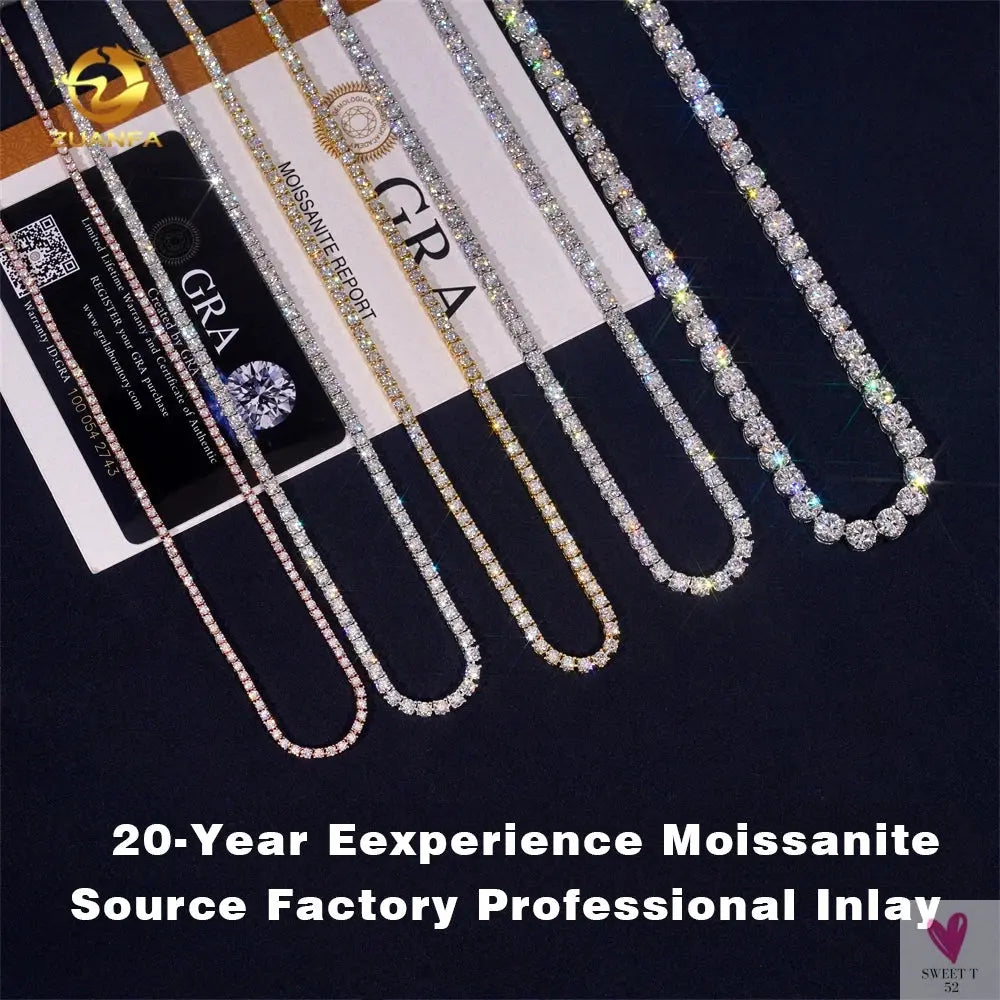 Luxury Men/Women Hip Hop "Iced Out" Fine Jewelry, 2MM 3MM 4MM 5MM Lab Diamond, Tennis Chain Necklace Sweet T 52