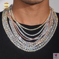 Luxury Men/Women Hip Hop "Iced Out" Fine Jewelry, 2MM 3MM 4MM 5MM Lab Diamond, Tennis Chain Necklace Sweet T 52