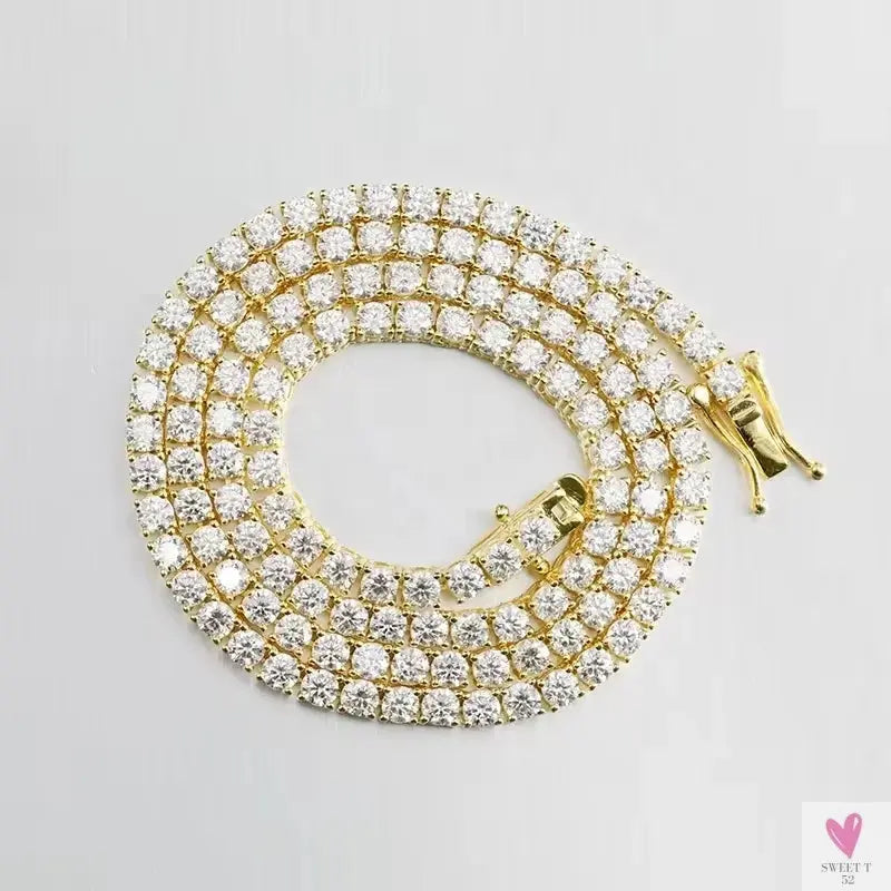 Luxury Men/Women Hip Hop "Iced Out" Fine Jewelry, 2MM 3MM 4MM 5MM Lab Diamond, Tennis Chain Necklace Sweet T 52