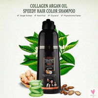 Magic Black Hair - 3-in-1 Collagen/Argan Oil Shampoo - Long-Lasting Hair Shampoo/Dye for Men/Women Sweet T 52