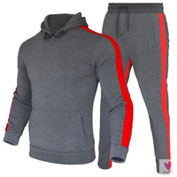 Men's 2 Piece Tracksuit - Color Block Sweatsuit with Stripes. Casual Long Sleeve Warm Winter Moisture Wicking Sportswear-Coats & Jackets-SWEET T 52