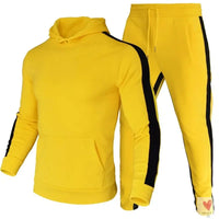 Men's 2 Piece Tracksuit - Color Block Sweatsuit with Stripes. Casual Long Sleeve Warm Winter Moisture Wicking Sportswear-Coats & Jackets-SWEET T 52