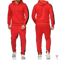 Men's 2 Piece Tracksuit - Color Block Sweatsuit with Stripes. Casual Long Sleeve Warm Winter Moisture Wicking Sportswear-Coats & Jackets-SWEET T 52