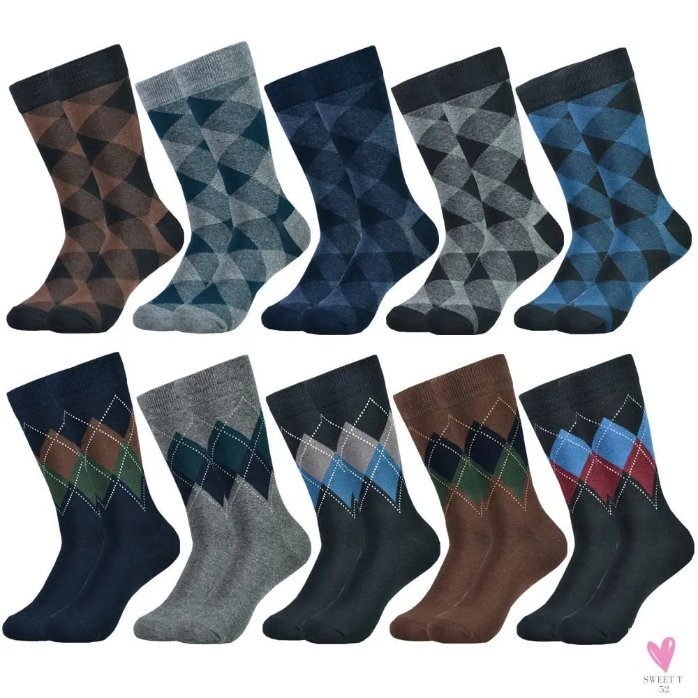 Men's Dress Socks Fashion - Black Patterned Cotton, Colorful Socks for Men and Boys. Great  Gifts-Socks-SWEET T 52