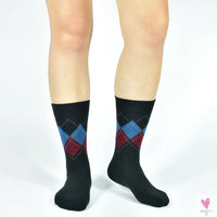 Men's Dress Socks Fashion - Black Patterned Cotton, Colorful Socks for Men and Boys. Great  Gifts-Socks-SWEET T 52