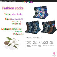 Men's Dress Socks Fashion - Black Patterned Cotton, Colorful Socks for Men and Boys. Great  Gifts-Socks-SWEET T 52