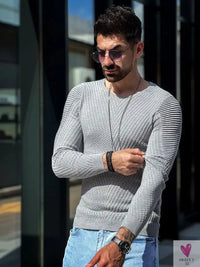 Men's O-Neck Pullover, Solid Color, Long Sleeve, Warm, Slim Sweaters. Men's Sweaters/Male Clothing-Shirts & tops-SWEET T 52