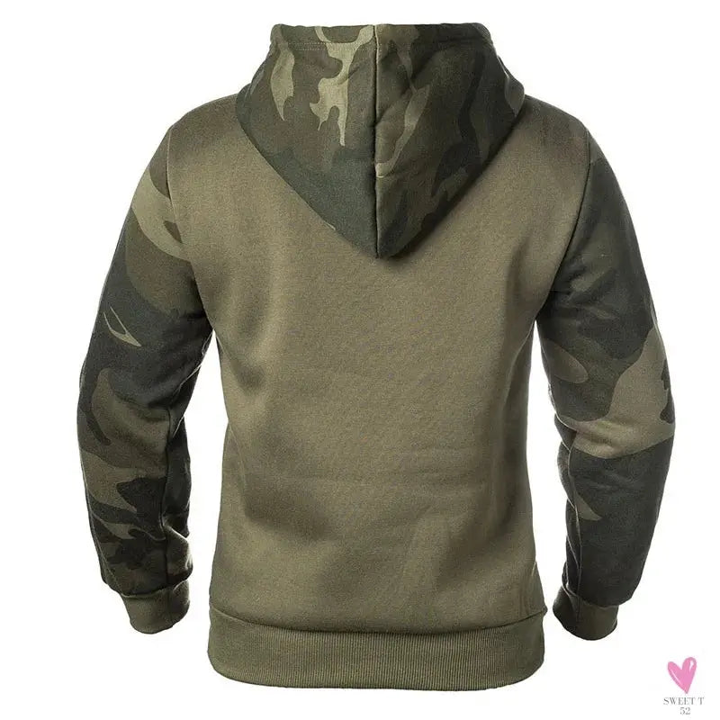 Men's Winter Casual Fleece Hoodies/Male Outdoor Camouflage Pullover/Sweatshirts, Hooded, Loose Outerwear-Shirts & tops-SWEET T 52