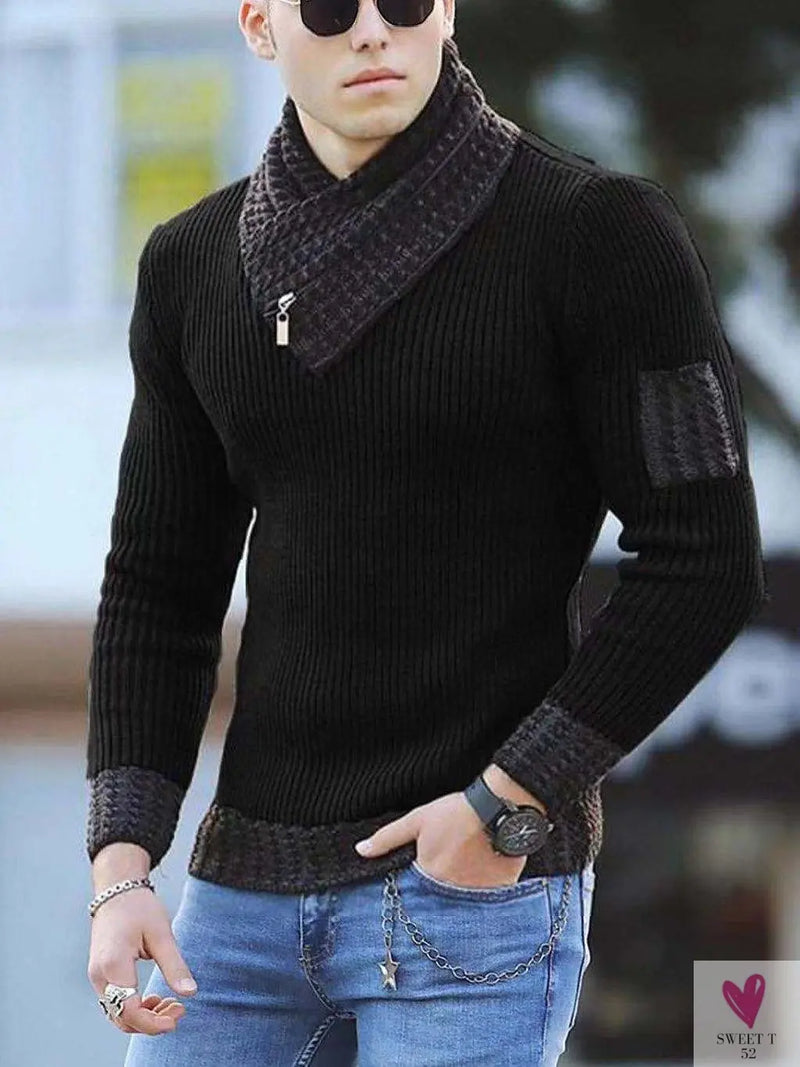 Men's Winter Turtleneck Sweater/Tee Pullover, Knitted Wool, Slim Fit/Plus Sizes-Shirts & tops-SWEET T 52