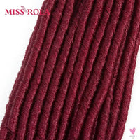 Miss Rola Pure Color 99J# Soft Dread Lock Hair 15roots/pack 75g Kanekalon Low Temperature Synthetic Curly Crochet Braids Hair Sweet T 52