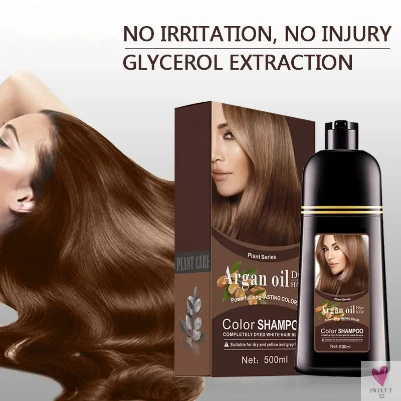 Mokeru Natural Brown Color Permanent Hair Colour Shampoo Long Lasting Hair Dye Shampoo For women professional hair dye Sweet T 52