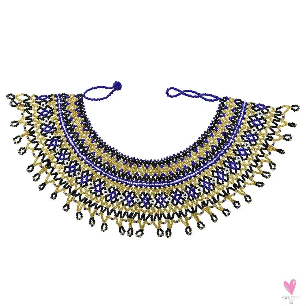 Multicolor African Resin Beads - Choker Style Necklace For Women and Girls, Ethnic Bib Collar-necklace-SWEET T 52