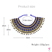 Multicolor African Resin Beads - Choker Style Necklace For Women and Girls, Ethnic Bib Collar-necklace-SWEET T 52