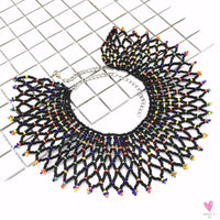 Multicolor African Resin Beads - Choker Style Necklace For Women and Girls, Ethnic Bib Collar-necklace-SWEET T 52