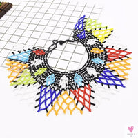 Multicolor African Resin Beads - Choker Style Necklace For Women and Girls, Ethnic Bib Collar-necklace-SWEET T 52
