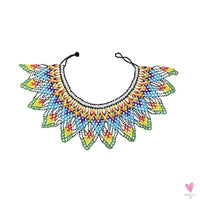Multicolor African Resin Beads - Choker Style Necklace For Women and Girls, Ethnic Bib Collar-necklace-SWEET T 52