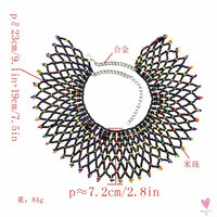 Multicolor African Resin Beads - Choker Style Necklace For Women and Girls, Ethnic Bib Collar-necklace-SWEET T 52