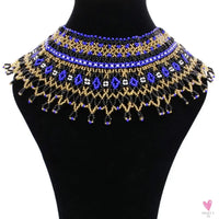 Multicolor African Resin Beads - Choker Style Necklace For Women and Girls, Ethnic Bib Collar-necklace-SWEET T 52