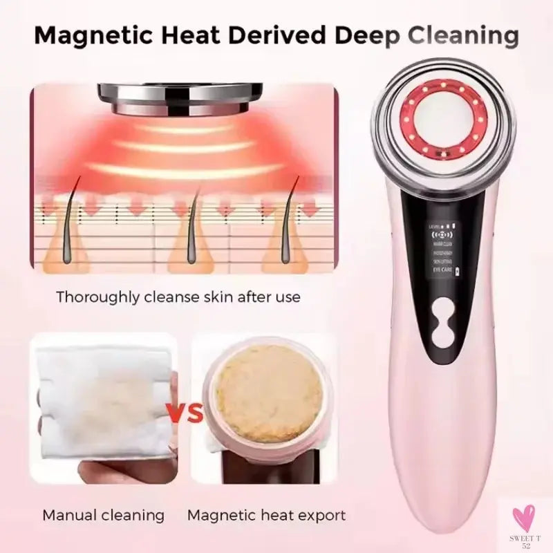 Multifunctional Facial Skin Care Beauty Massager Electric Facial Massage Clean Face Skin Rejuvenation Lifting Tighten Massager Sweet T 52