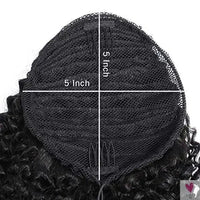 Natural Color 140g Natural Color Afro Curly Human Hair Ponytail for Black Women,drawstring Ponytail Human Hair Sweet T 52