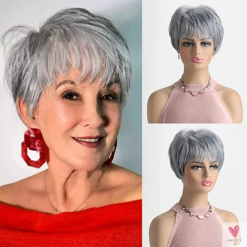 Natural Looking 10 Inch Synthetic Wig for Women - Short Curly Heat Resistant Wig Sweet T 52