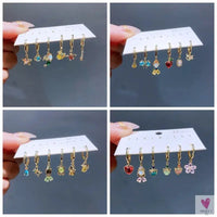 New Design Colorful Crystal Ocean/Animal/Mermaid Hoop Earrings Sets for Women & Girls-earrings-SWEET T 52