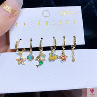 New Design Colorful Crystal Ocean/Animal/Mermaid Hoop Earrings Sets for Women & Girls-earrings-SWEET T 52