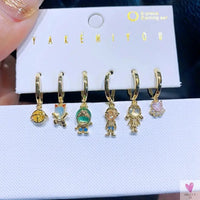 New Design Colorful Crystal Ocean/Animal/Mermaid Hoop Earrings Sets for Women & Girls-earrings-SWEET T 52