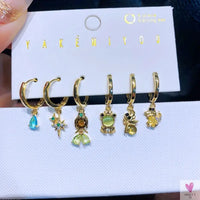 New Design Colorful Crystal Ocean/Animal/Mermaid Hoop Earrings Sets for Women & Girls-earrings-SWEET T 52