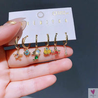 New Design Colorful Crystal Ocean/Animal/Mermaid Hoop Earrings Sets for Women & Girls-earrings-SWEET T 52