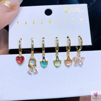 New Design Colorful Crystal Ocean/Animal/Mermaid Hoop Earrings Sets for Women & Girls-earrings-SWEET T 52