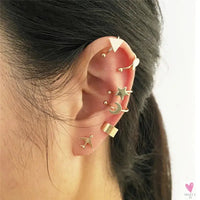New Gold/Silver Color Leaves Clip Earrings for Women/Men - Fashion Ear Cuff. Non-Piercing Earring Sets Sweet T 52
