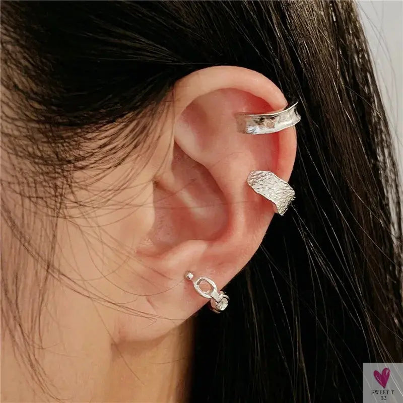 New Gold/Silver Color Leaves Clip Earrings for Women/Men - Fashion Ear Cuff. Non-Piercing Earring Sets Sweet T 52