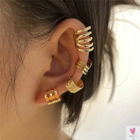 New Gold/Silver Color Leaves Clip Earrings for Women/Men - Fashion Ear Cuff. Non-Piercing Earring Sets Sweet T 52
