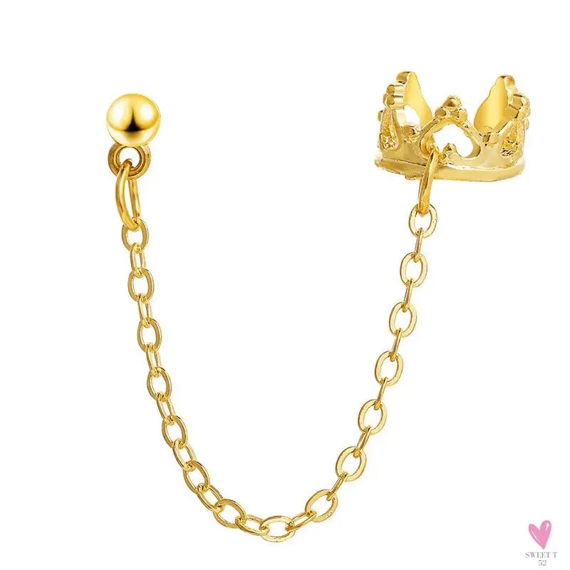 New Gold/Silver Color Leaves Clip Earrings for Women/Men - Fashion Ear Cuff. Non-Piercing Earring Sets Sweet T 52
