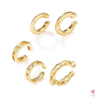 New Gold/Silver Color Leaves Clip Earrings for Women/Men - Fashion Ear Cuff. Non-Piercing Earring Sets Sweet T 52