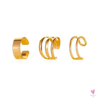 New Gold/Silver Color Leaves Clip Earrings for Women/Men - Fashion Ear Cuff. Non-Piercing Earring Sets Sweet T 52