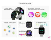 New Smart Watch for Men/Women - Heart Rate, Blood Pressure, Fitness Tracker, Bluetooth Call, Smart Watch Sweet T 52