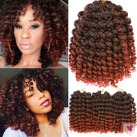 Ombre Jumpy Wand Curl Crochet Hair, 14 Colors, 20 Roots Jamaican Twist Synthetic Braid Hair for Women Sweet T 52