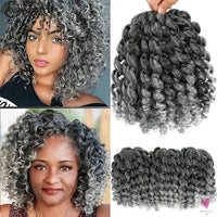 Ombre Jumpy Wand Curl Crochet Hair, 14 Colors, 20 Roots Jamaican Twist Synthetic Braid Hair for Women Sweet T 52